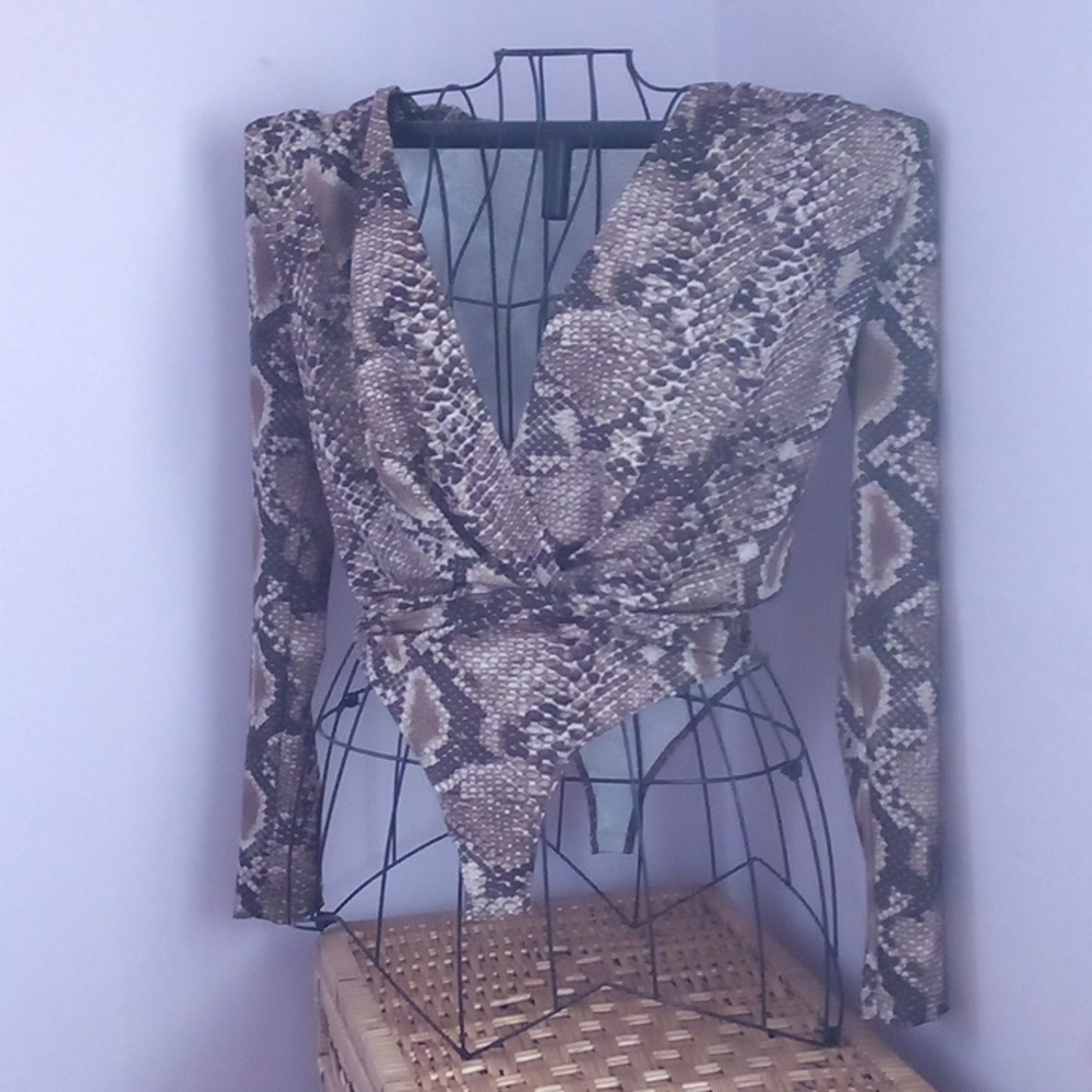 ZARA snake print bodysuit